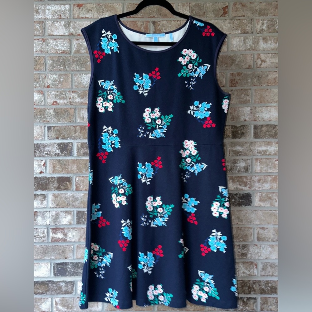 Draper James A-Line Sleeveless Dress Red White & Blue